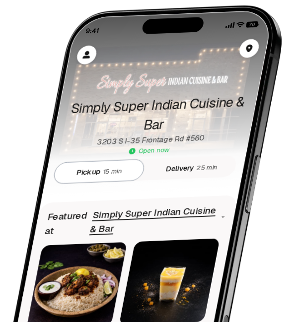 Simply Super Indian Cuisine & Bar app preview
