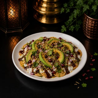 Avacado Papdi Chaat