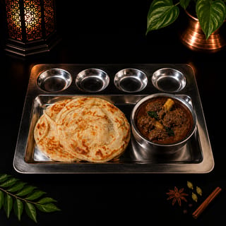 Paratha (2 pcs) W/ Goat Curry