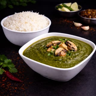 Pachimirchi Mushroom Curry (Green Chilli Mushroom Curry)
