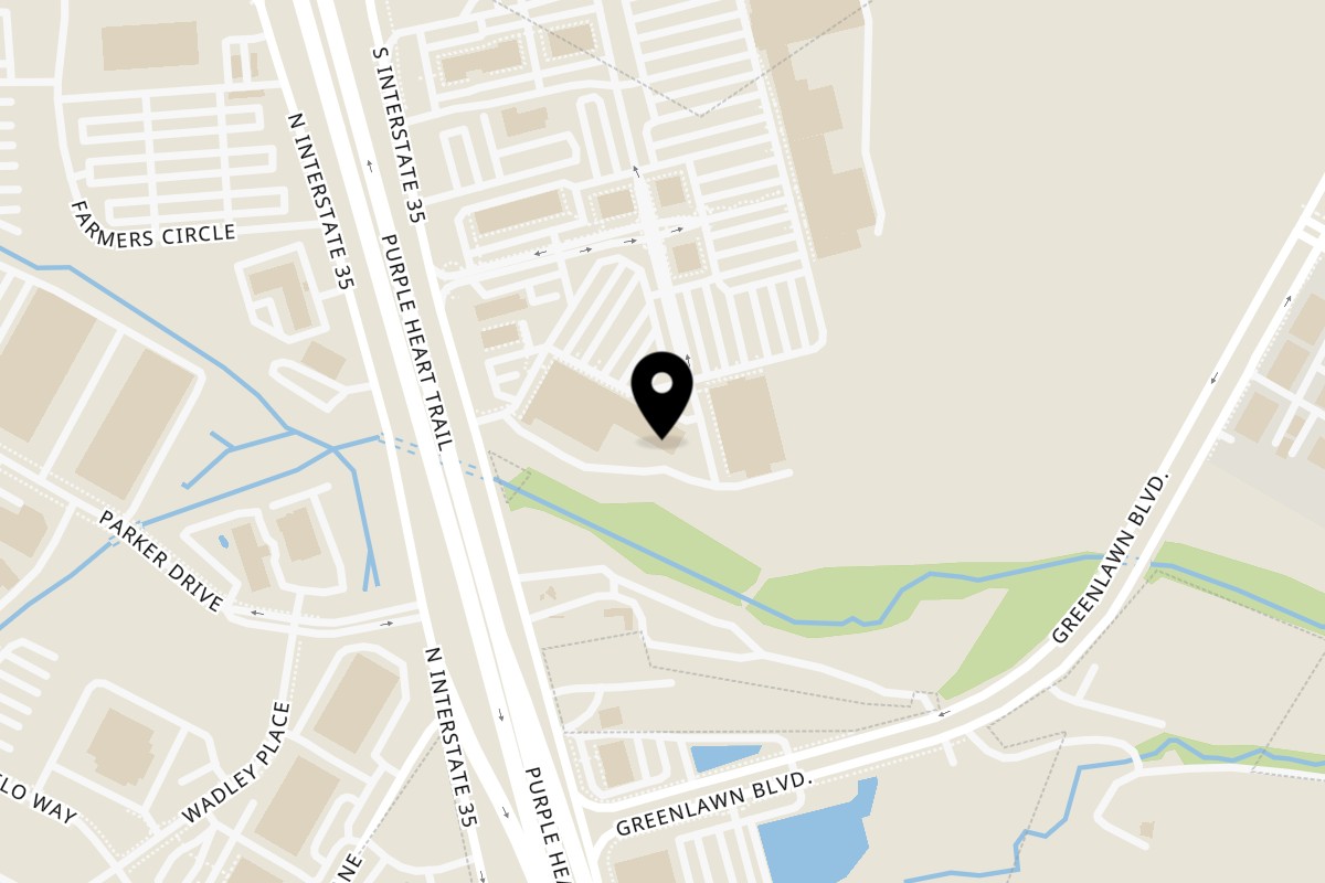 Map showing the location of Simply Super Indian Cuisine & Bar on 3203 S I-35 Frontage Rd #560 in Round Rock